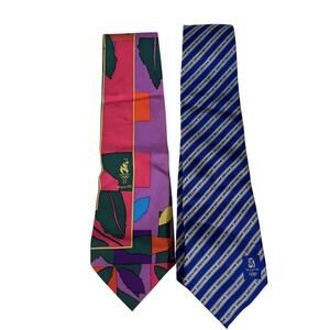 Olympic Games TIES - 1996 Atlanta RM sport Necktie 100% Silk USA & 2008 Beijing